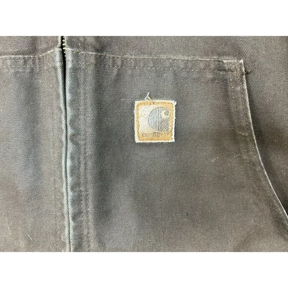 Vintage Carhartt Hooded Zip Up Jacket Mens Large RN# 14806 Brown - Picture 10 of 12